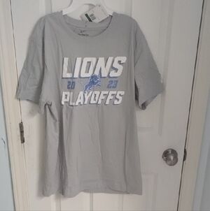 Nike Gray Lions Playoffs Short Sleeve Tee